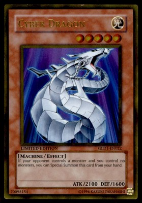 Yu-Gi-Oh! Cyber Dragon #GLD1-EN022 Limited Edition Light Play-image
