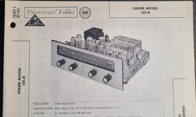 FISHER MODEL 101-R FM-AM TUNER RADIO PHOTOFACT-image