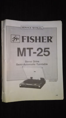 Fisher mt-25 Service Manual original repair book stereo turntable record player-image