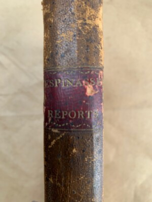 Nisi Prius Isaac Espinasse 1800 Leather HC Law Cases Einglish Court Good-image