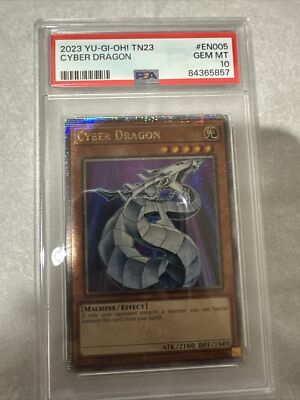 Cyber Dragon PSA 10 Quarter Century Secret RARE TN23-EN005 Yugioh -image
