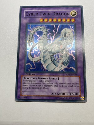 Yugioh Cyber Twin Dragon 1st Edition Super Rare CRV-EN035-image