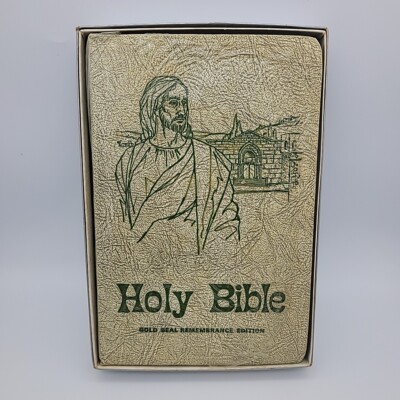 Holy Bible Gold Seal Remembrance Edition 1971 Authorized KJV Red Letter-image