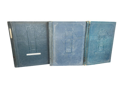 1932 1933 1934 Lot Blue And White Los Angeles High School Yearbook California-image