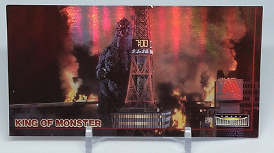 Godzilla King of Monster Amada Wide Collection Trading Card No.10 Holo 1996-image