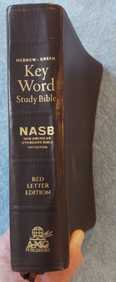 Hebrew-Greek Key Word Study Bible NASB New American Standard AMG “Leather”-image