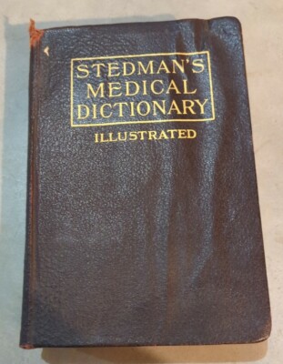 1934 STEDMAN'S MEDICAL DICTIONARY ILLUSTRATED 12TH REVISED EDITION LEATHER-image