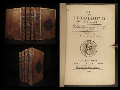 1788 Life of Frederick II of Prussia Germany WARS Austria Politics 4v Laveaux-image