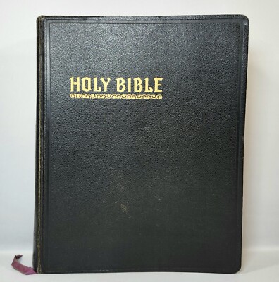 Vintage NEW STANDARD REFERENCE BIBLE Blue Ribbon Book 1951 Red Letter Edition-image