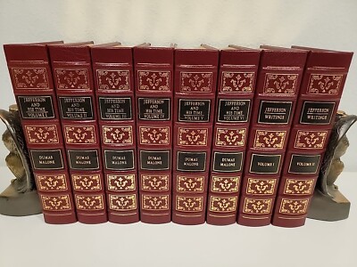 Easton Press JEFFERSON AND HIS TIME & WRITINGS Dumas Malone in 8 Vols COMPLETE-image