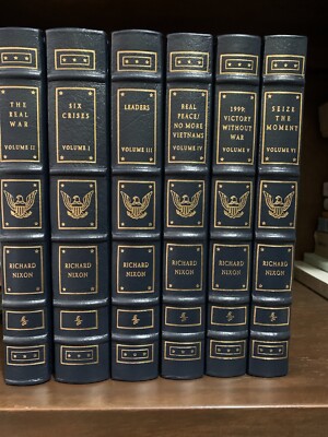 EASTON PRESS THE RICHARD NIXON LIBRARY 6 Volumes SIX CRISES - LIMITED EDITION-image