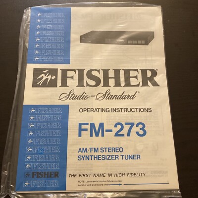 Fisher Studio FM-273 AM FM Stereo Synthesizer Tuner Operating Instructions-image