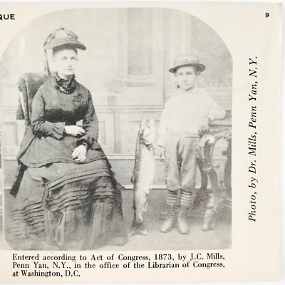 Harry Morse Trout Fisher 1978 Reprint Stereoview c1873 Yates County NY P410-image