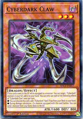 Cyberdark Claw SDCS-EN017 Yu-Gi-Oh! Card NM 1st Edition -image