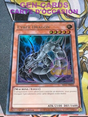 Used Yu Gi Oh Card CYBER DRAGON BLC1-FR021 SILVER TITLE NEW ARTWORK-image