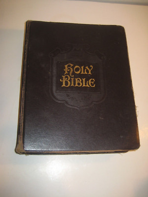 Holy Bible KJV Reference Dictionary Index Holman Big Old Vintage Sanderson 1952-image