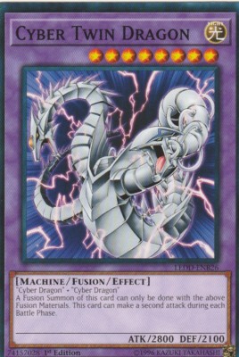 YUGIOH CARD CYBER TWIN DRAGON LEDD-ENB26 1ST EDITION-image