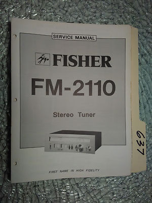 Fisher FM-2110 service manual original repair book stereo tuner receiver radio-image