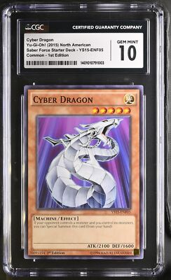 CGC 10 Cyber Dragon #YS15-ENF05 YUGIOH 2015 Saber Force Starter Deck-image