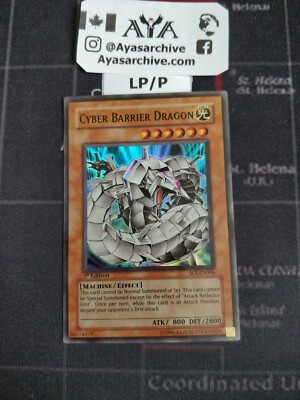 Cyber Barrier Dragon SOI-EN006 Super Rare LP/P  - YUGIOH  A+ -image