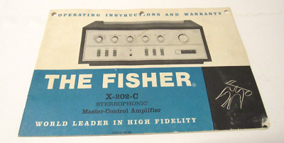 Fisher X-202-C Stereophonic Master Control Amplifier Operating instructions-image