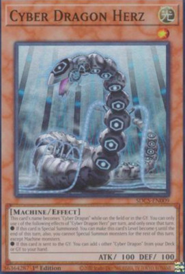 1X NM Cyber Dragon Herz - SDCS-EN009 - Super Rare 1st Edition - Cyber Strike-image