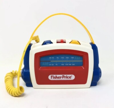 Vintage Fisher Price AM/FM Stereo Radio with Headphones 1991 3831-image