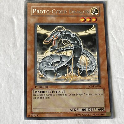 Yugioh Proto-Cyber Dragon SOI-EN010 1st Edition Ultimate Rare-image