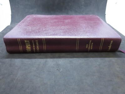 Prophecy Marked Reference Study Bible KJV Burgundy Bonded Leather Gold Leaf 1998-image
