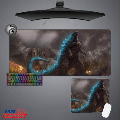 Godzilla In Broken City Mouse Pad With NonSlip Rubber Base Desk Mat-image
