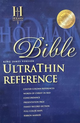 KJV Ultrathin Reference Bible, Burgundy Genuine Leather-image