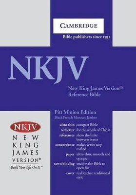 NKJV Pitt Minion Reference Bible, Black Goatskin Leather, Red-le (Leather Bound)-image
