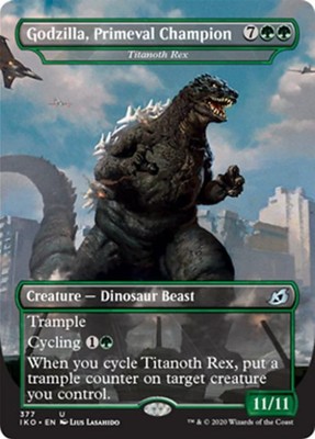 Godzilla, Primeval Champion -Foil Light Play MTG Ikoria: Lair of Behemoths-image