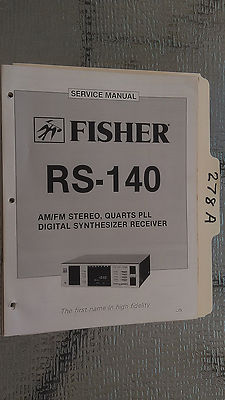 Fisher rs-140 service manual original repair book stereo receiver tuner radio-image
