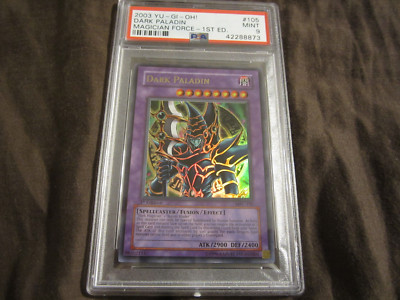 2003 YuGiOh! Magician's Force DARK PALADIN Ultra Rare MFC-105 1st Edition PSA 9!-image