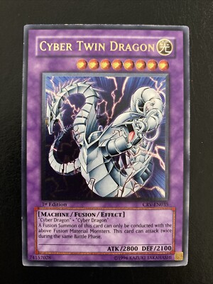 Yugioh Cyber Twin Dragon CRV-EN035 1st Edition Ultimate Rare NM-image