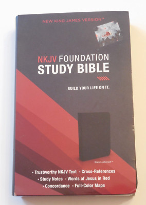NKJV Foundation Study Bible - Black Leathersoft  - Thomas Nelson-image