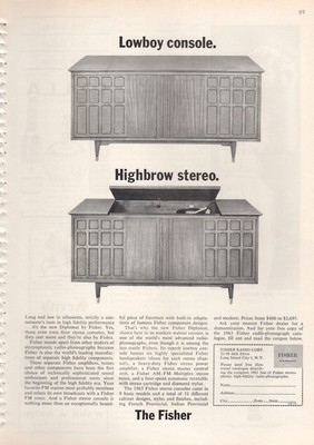 1963 Fisher Radio Corp. PRINT AD The Fisher Stereo 