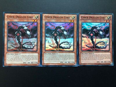 3x Cyber Dragon Core SDCR-EN001 Super Rare Unlimited Edition Mint / Near Mint-image