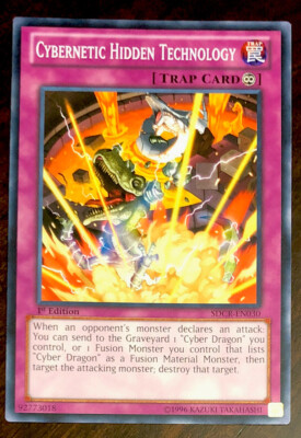 Cybernetic Hidden Technology SDCR-EN030 YuGiOh! Cyber Dragon Rev. 1st Ed NEW x1-image