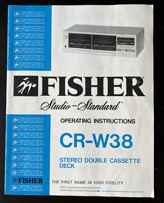 Fisher CR-W38 Stereo Double Cassette Deck Operating Instructions Manual Vintage-image