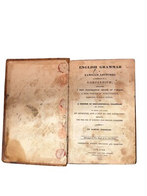 1829 English Grammar In Familiar Lectures by Samuel Kirkham Thirteenth Edition-image