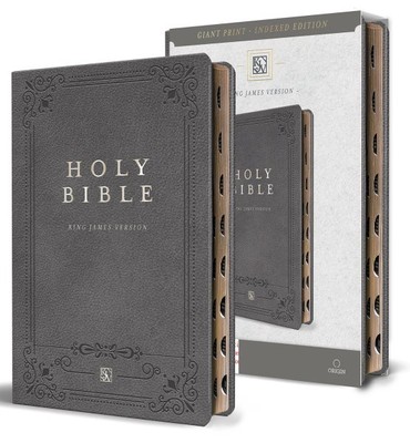 Holy Bible : King James Version, Gray, Premium Imitation Leather, With Ribbon...-image