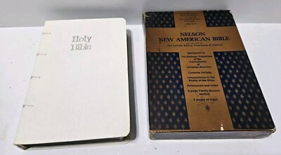 Holy Bible New American Catholic Thomas Nelson Genuine Leather 1971 NAB 9055W-image