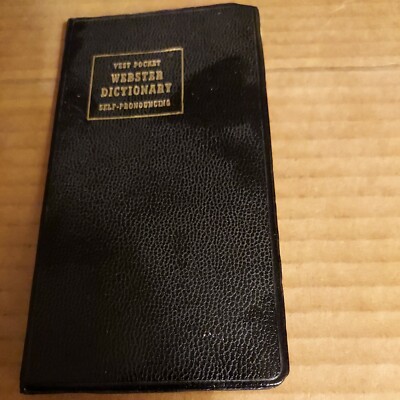 Vintage 1955 Collector's Vest Pocket Webster's Dictionary Self-Pronouncing -image
