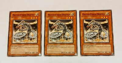Yu-Gi-Oh Card Zane Truesdale Proto-Cyber Dragon DP04-EN004 X3 Unlimited Mint -image
