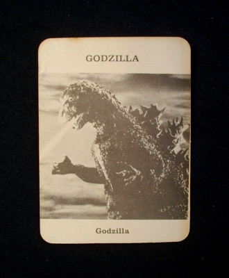 1975 Athol CREATURE FEATURES board game GODZILLA card GHOUL AGENCY-image