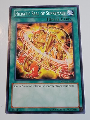 Hieratic Seal Of Supremacy GAOV-EN057 Common Unlimited Yugioh-image
