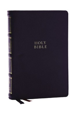 Thomas Nelson NKJV, Compact Center-Column Reference Bible, Black (Leather Bound)-image