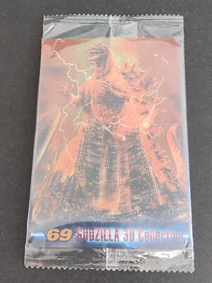 Godzilla History Card Wafer MORINAGA 3D Collection UNOPENED SEALED eb40-image